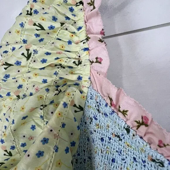 NEW IVY‎ CITY EMILY midi DRESS Tiered Ruffle Smocked Patchwork 5X CottageCore - Picture 14 of 16